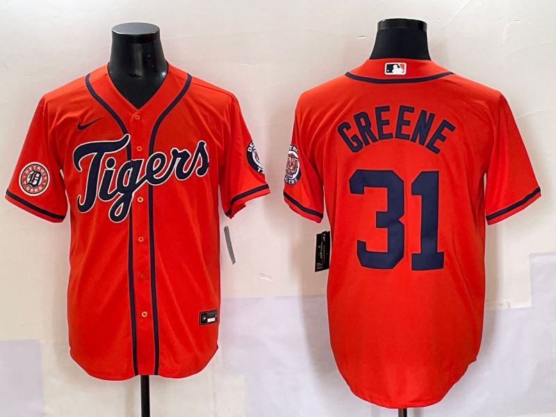 Men 2025 Detroit Tigers 31 Greene Orange Game Nike MLB Jersey style 5